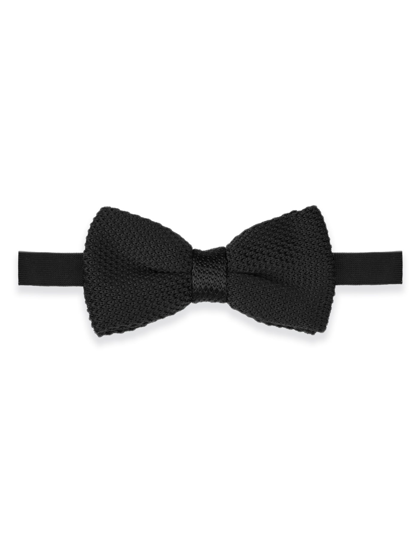 100% Polyester Square End Knitted Tie - Black
