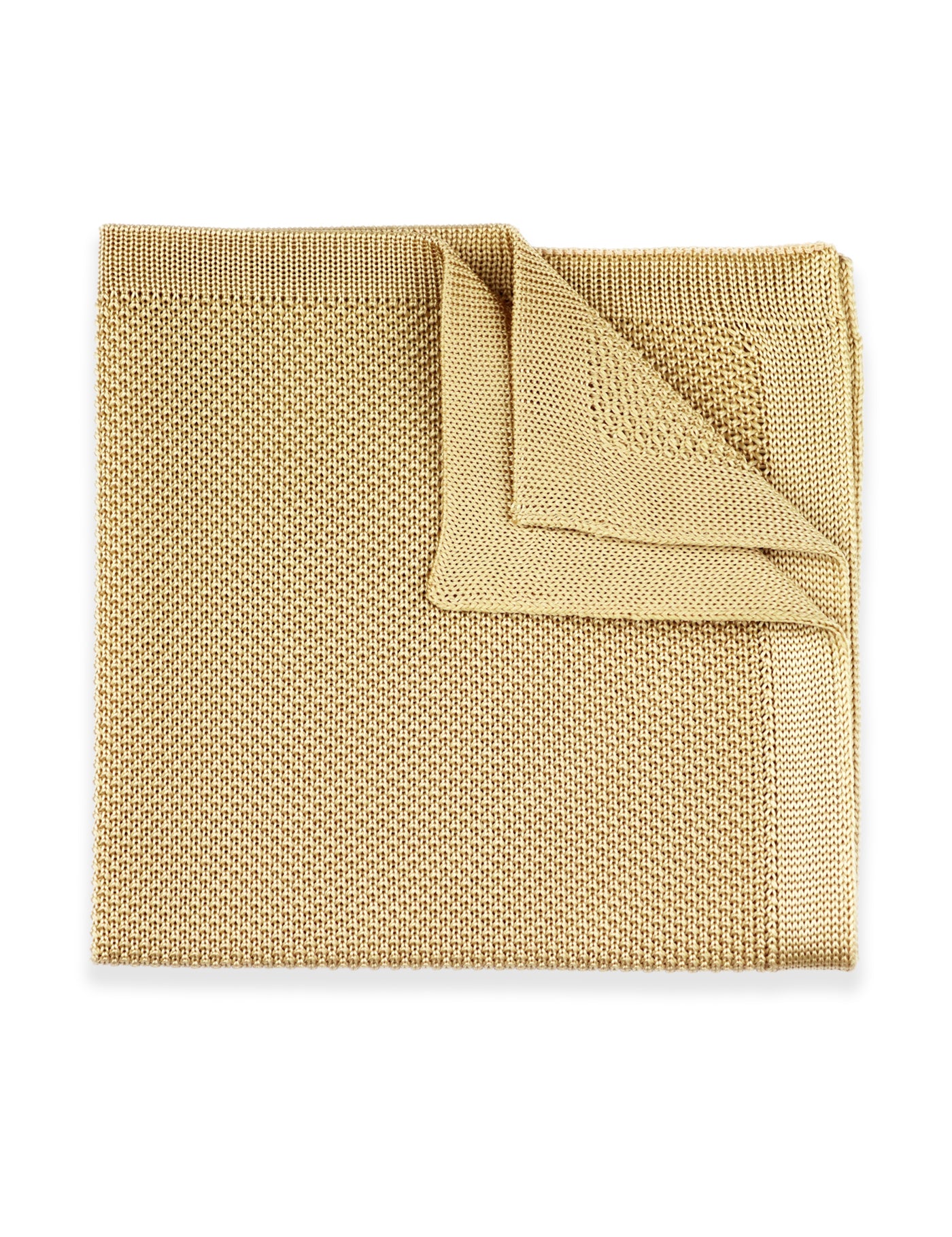 100% Polyester Square End Knitted Tie - Beige