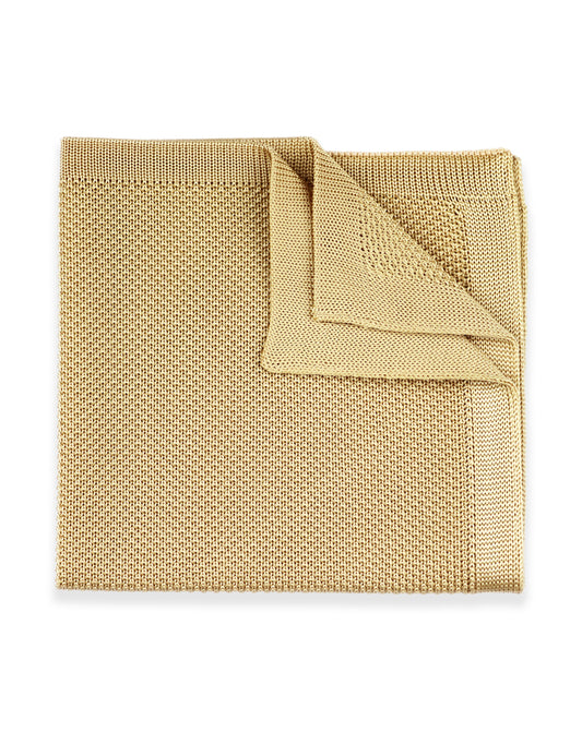 Knitted Pocket Square - Beige