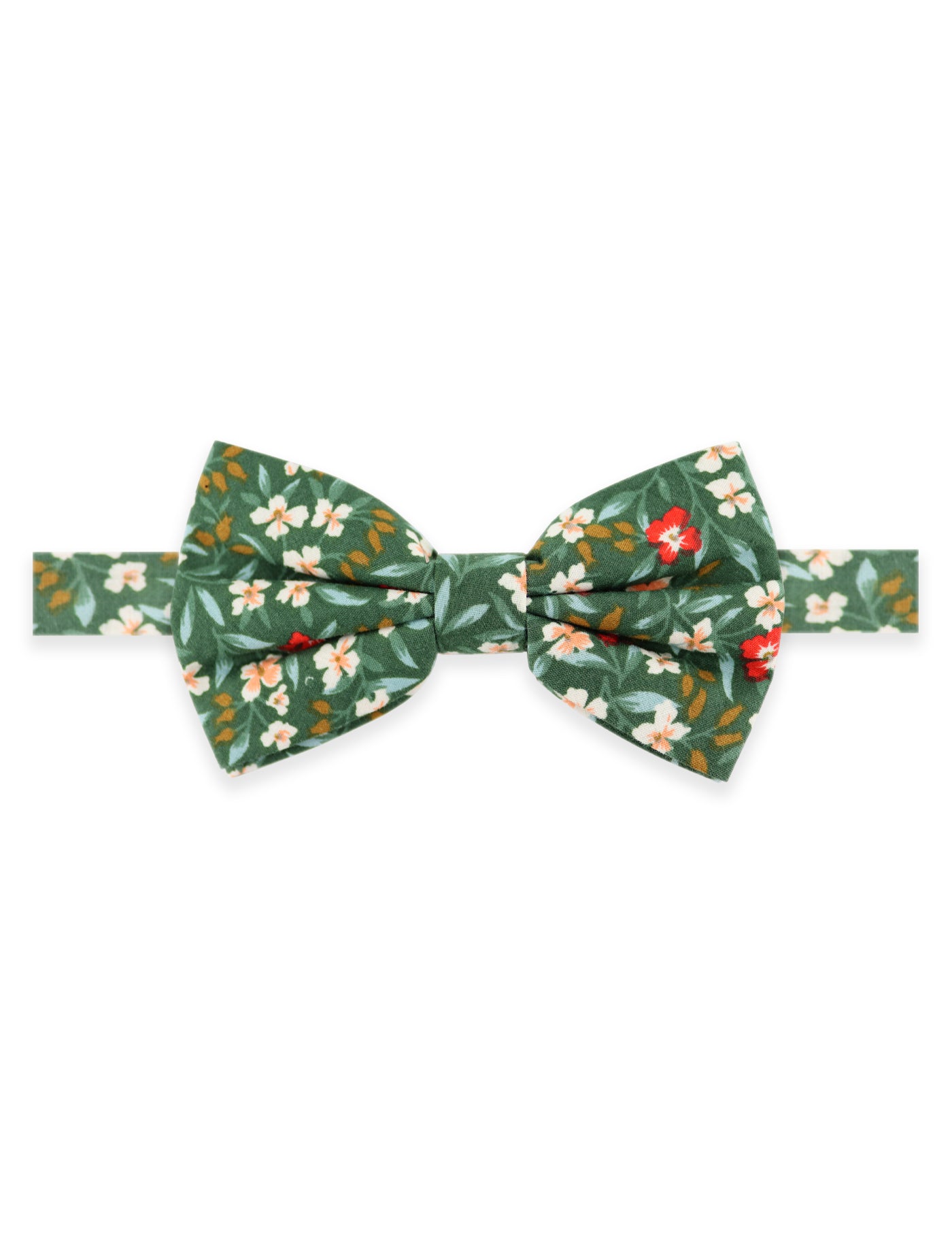 100% Cotton Floral Print Pocket Square - Green