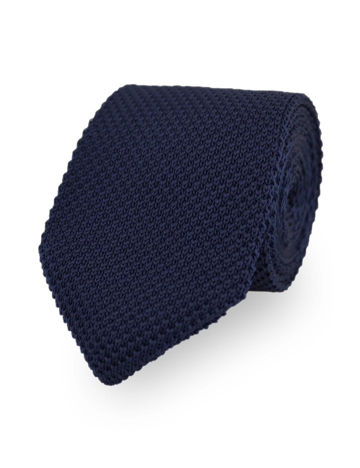 Basic Wide Navy Blue Polyester Tie, In stock!