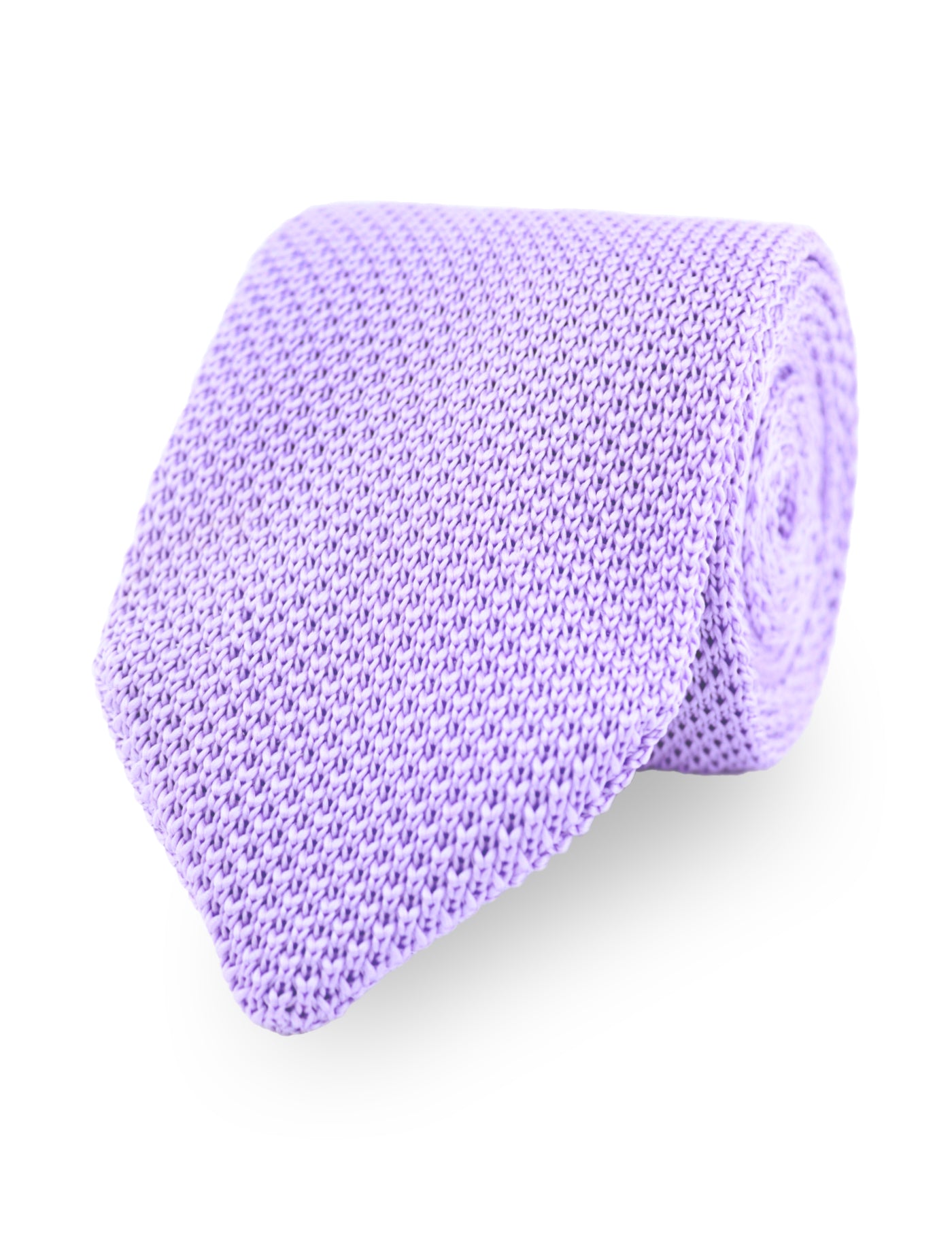 Children's Diamond End Knitted Tie - Pastel Purple