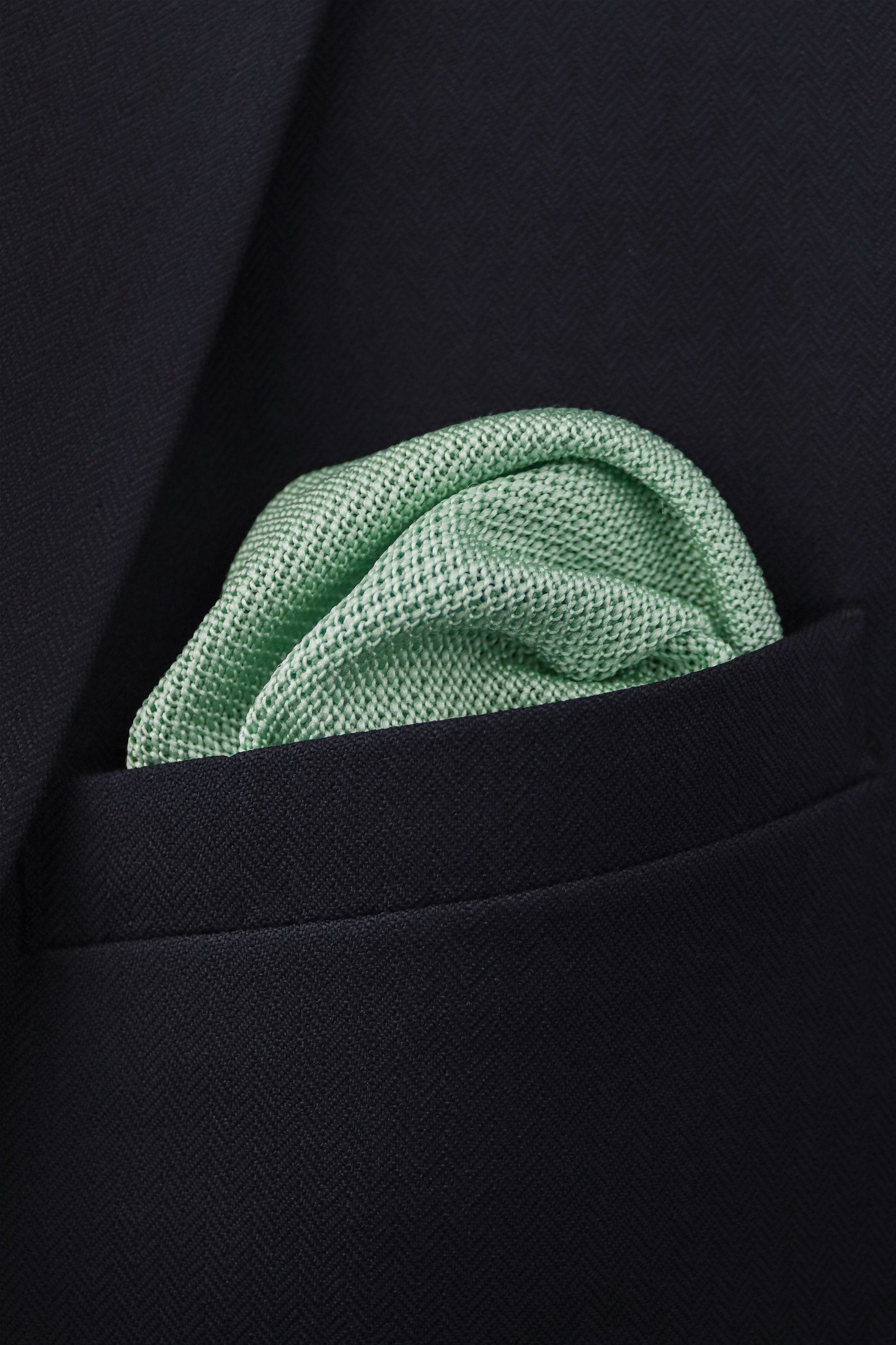 100% Polyester Square End Knitted Tie - Sage Green