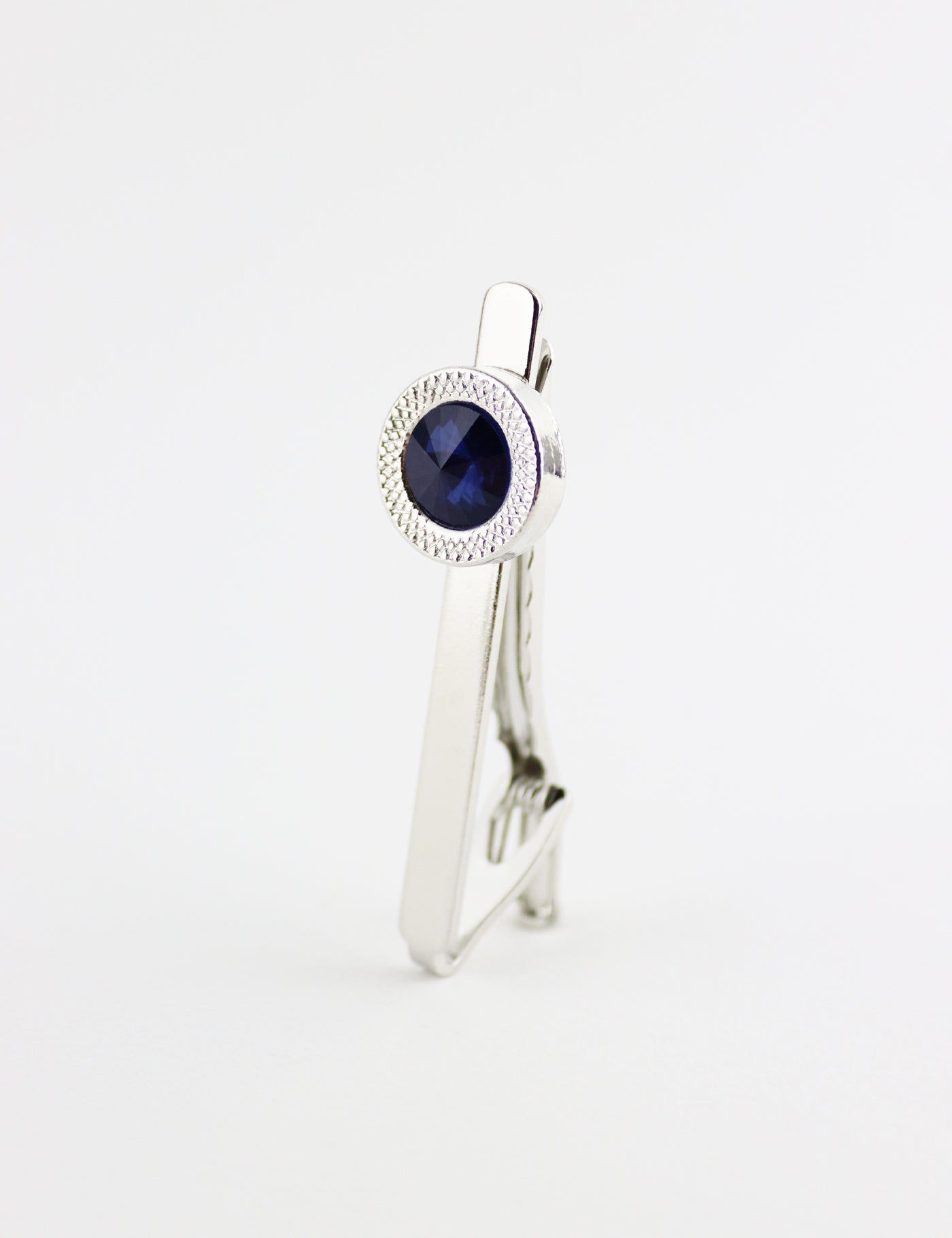 Gem Tie Clip - Navy Blue