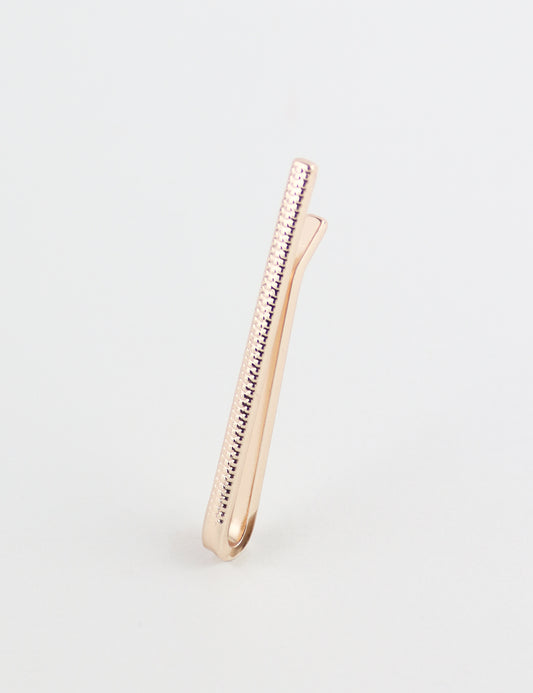 Textured Tie Bar - Rose Gold