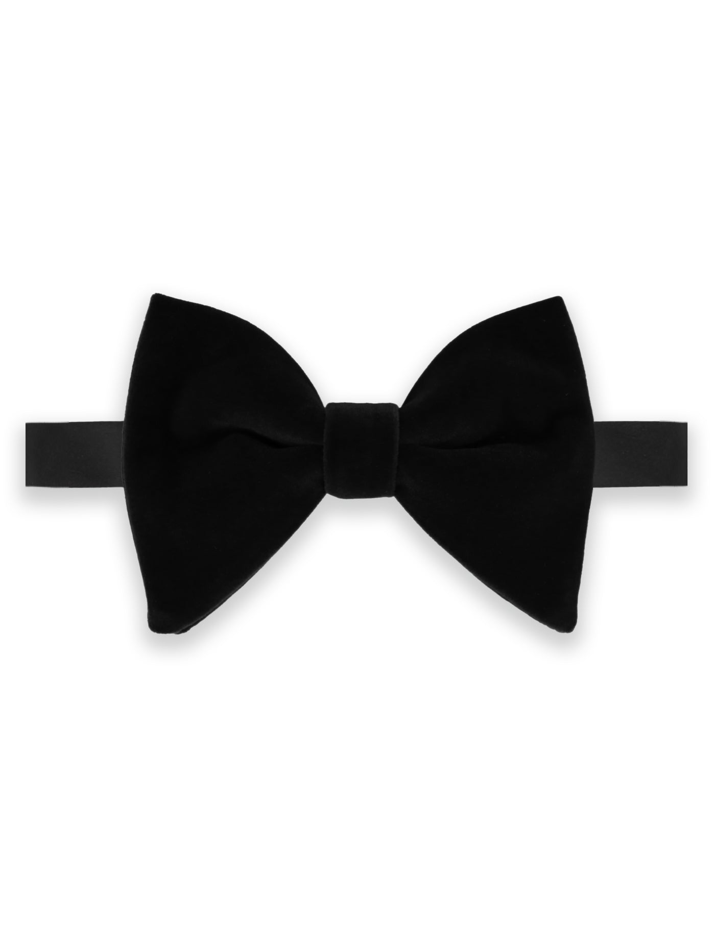 100% Velvet Oversized Bow Tie - Black