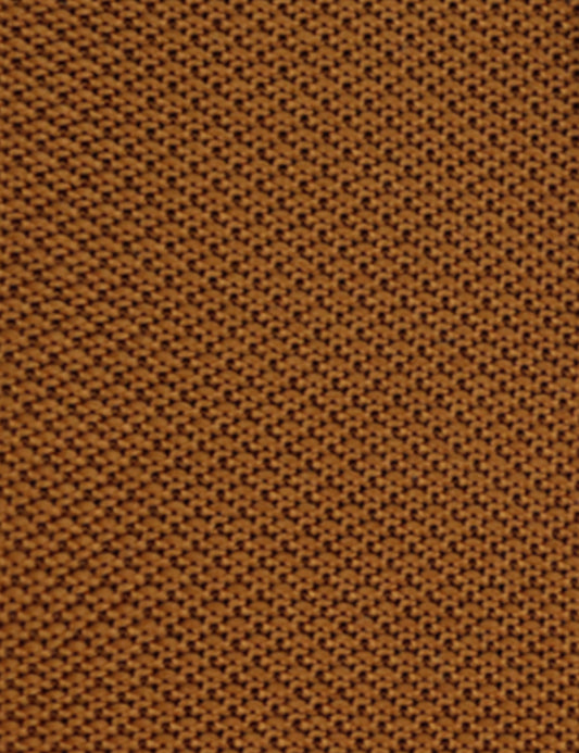 100% Polyester Knitted Pocket Square - Caramel Brown