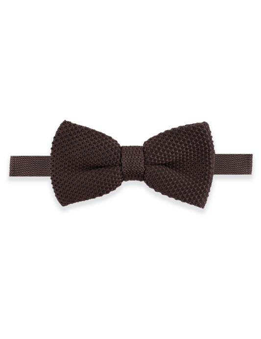 100% Polyester Knitted Child Bow Tie - Dark Brown