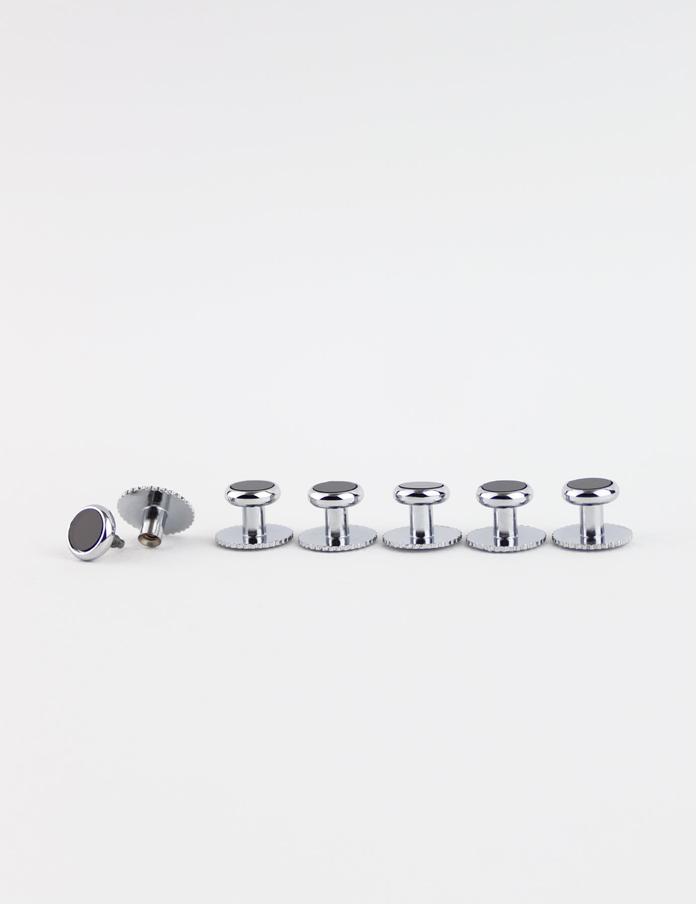 Cufflinks - Black & Silver Twist Apart Studs