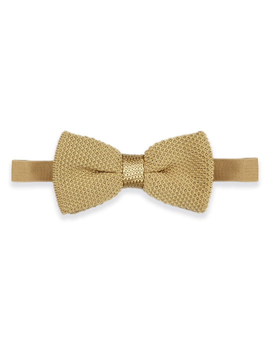 Children's Knitted Bow Tie - Beige