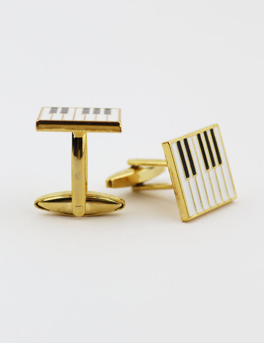 Cufflinks - Gold Piano