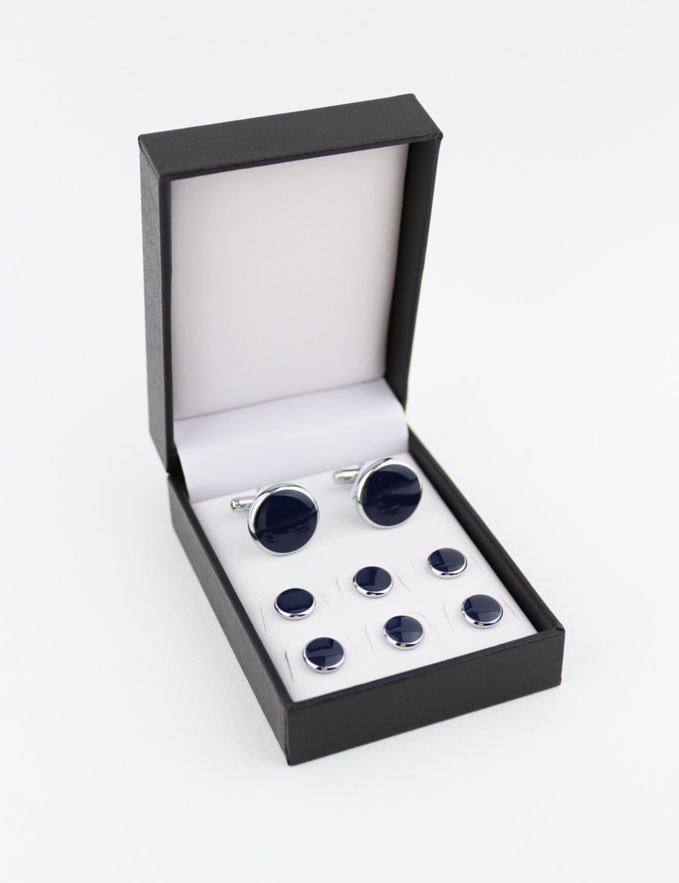 Cufflinks - Navy & Silver Tuxedo Set