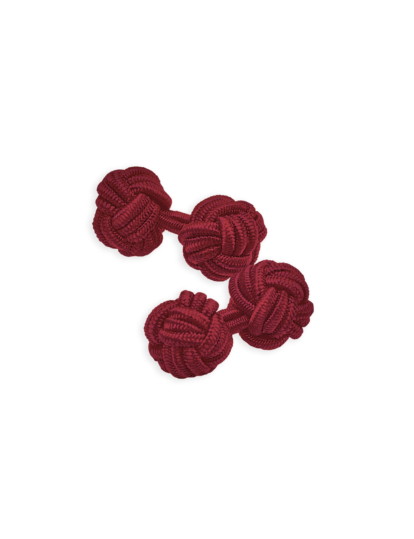 Knot Cufflinks - Burgundy Red