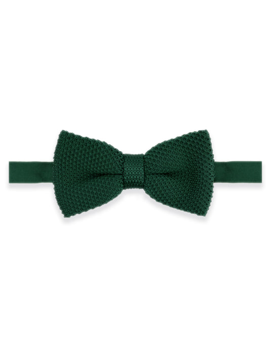 100% Polyester Knitted Bow Tie - Dark Green
