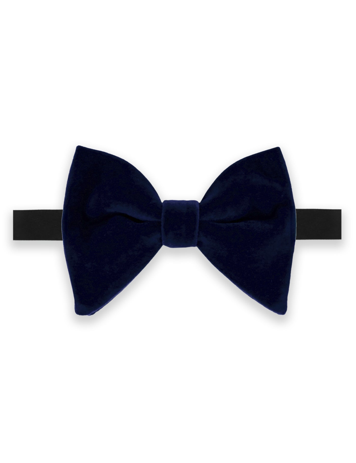 100% Velvet Oversized Bow Tie - Navy Blue