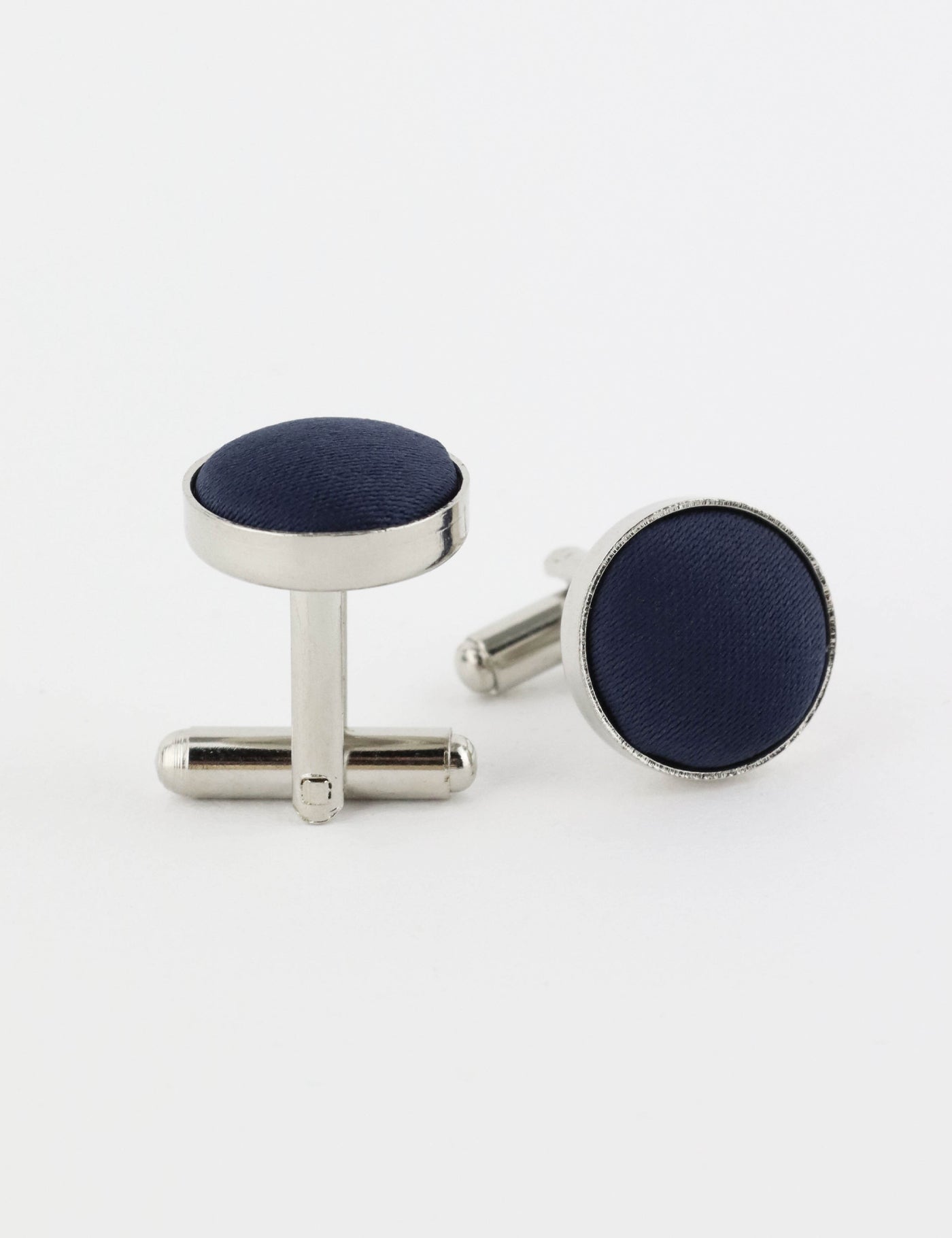 Woven Fabric Faced Cufflinks - Pastel Purple