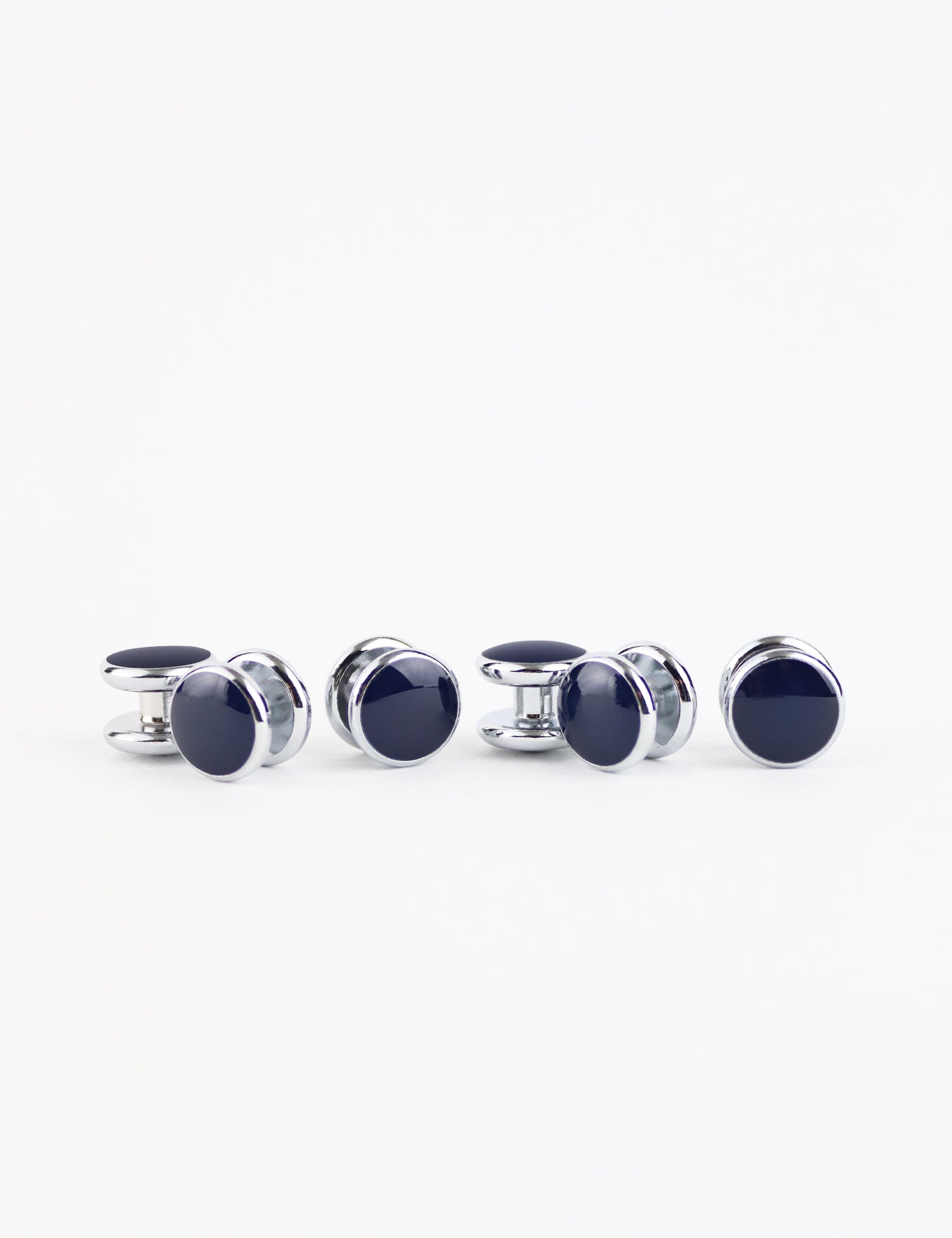 Cufflinks - Navy & Silver Tuxedo Set