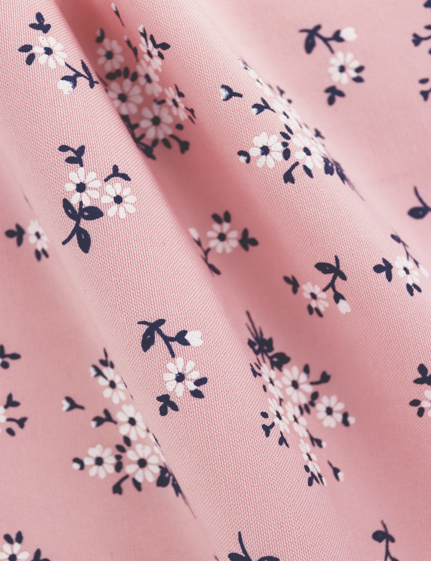 100% Cotton Floral Print Pocket Square - Pink & Navy