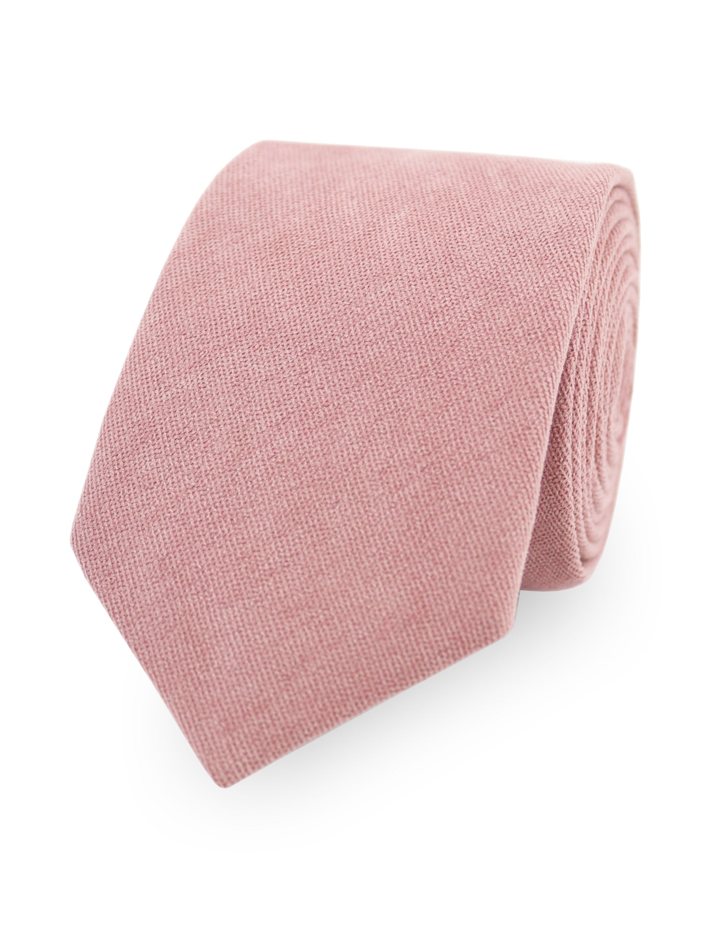 100% Brushed Cotton Suede Bow Tie - Pink