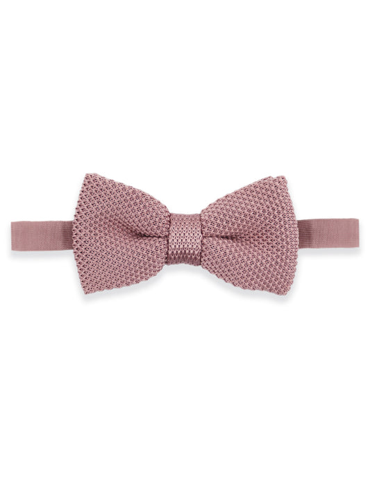 100% Polyester Knitted Child Bow Tie - Dusty Pink