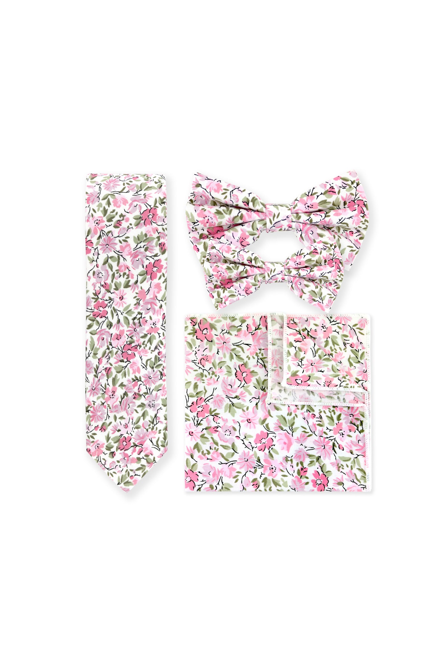 100% Cotton Floral Print Tie - Pink