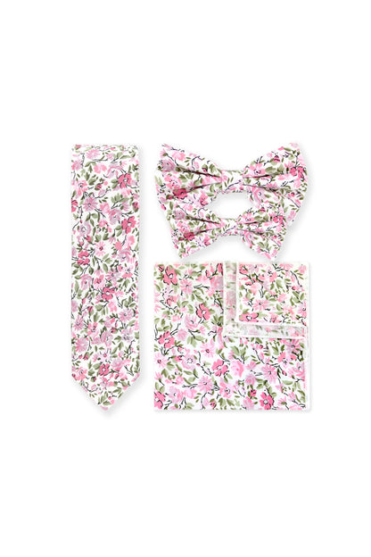 100% Cotton Floral Print Tie - Pink