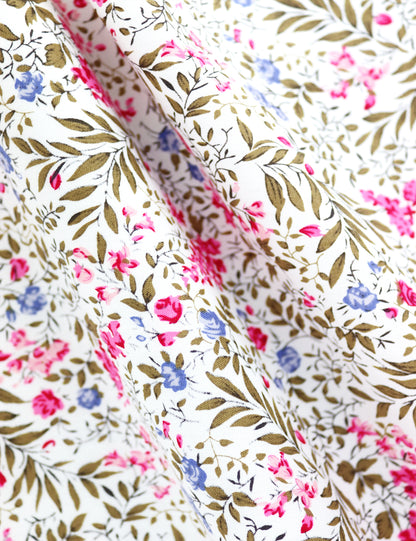 100% Cotton Floral Print Tie - Pink