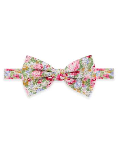 NEW - 100% Cotton Floral Print Tie - Pink