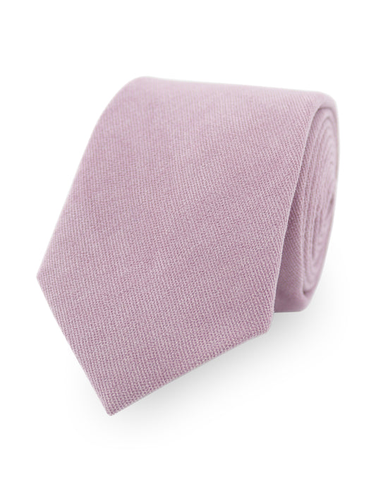 100% Brushed Cotton Suede Tie - Purple