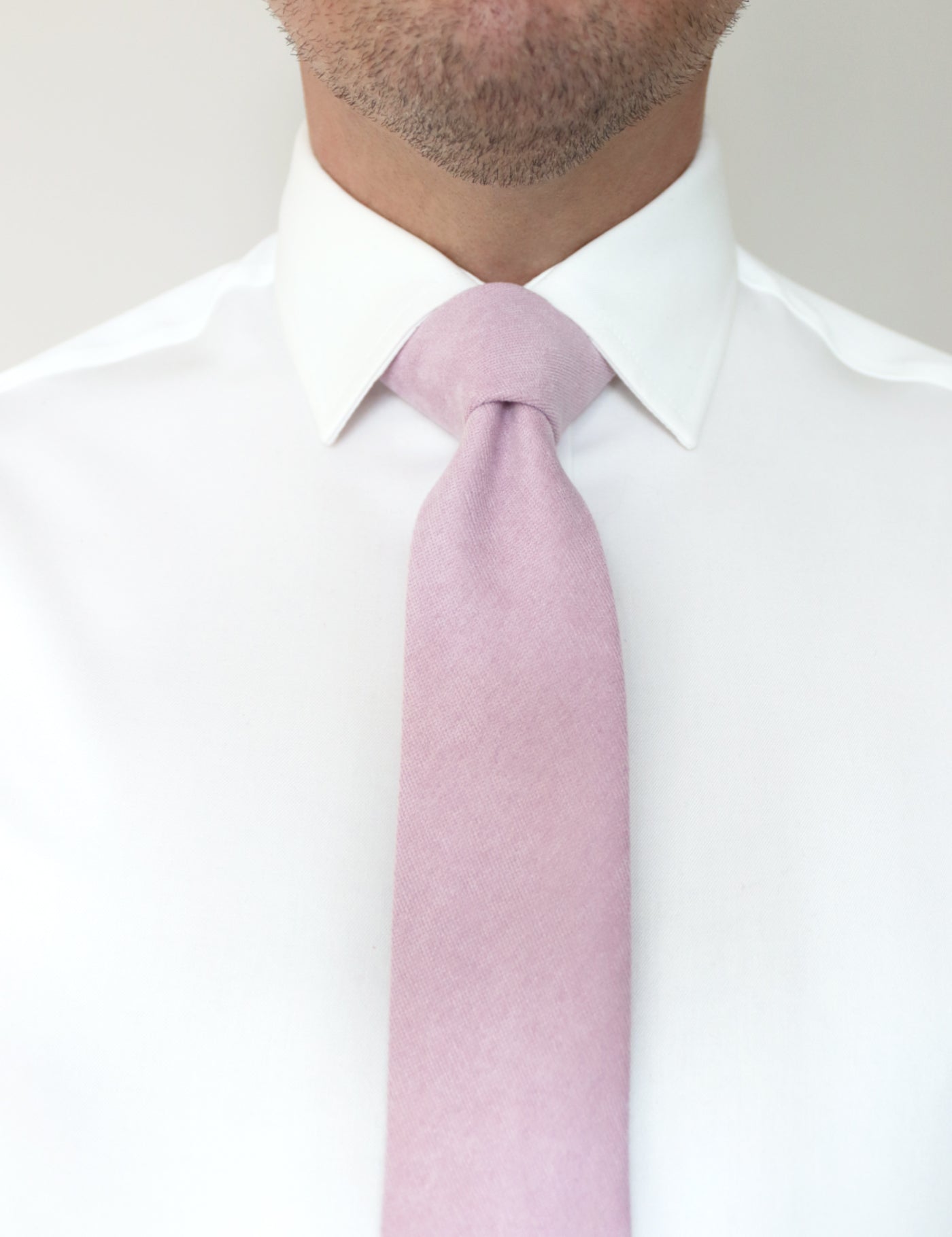 100% Brushed Cotton Tie - Pastel Purple