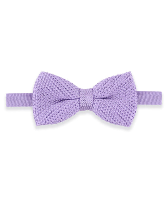 100% Polyester Knitted Child Bow Tie - Lavender Purple