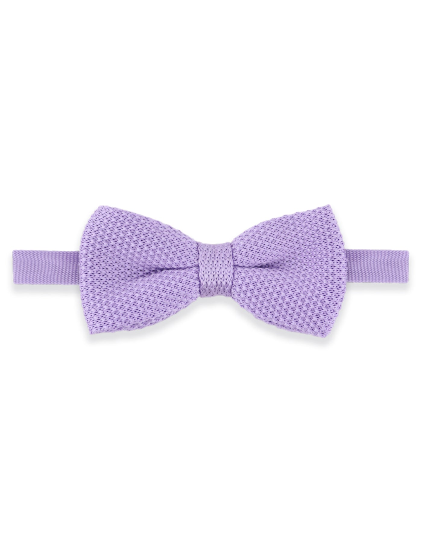 100% Polyester Knitted Bow Tie - Pastel Purple