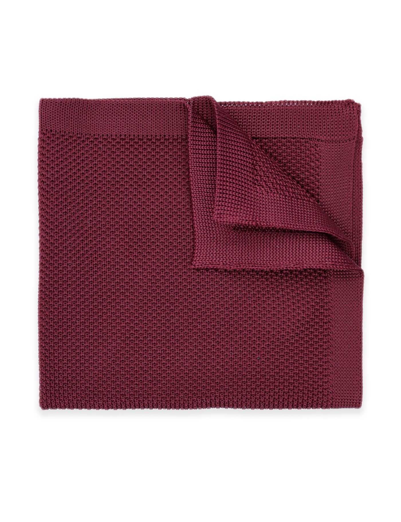 100% Polyester Diamond End Knitted Tie - Wine Red