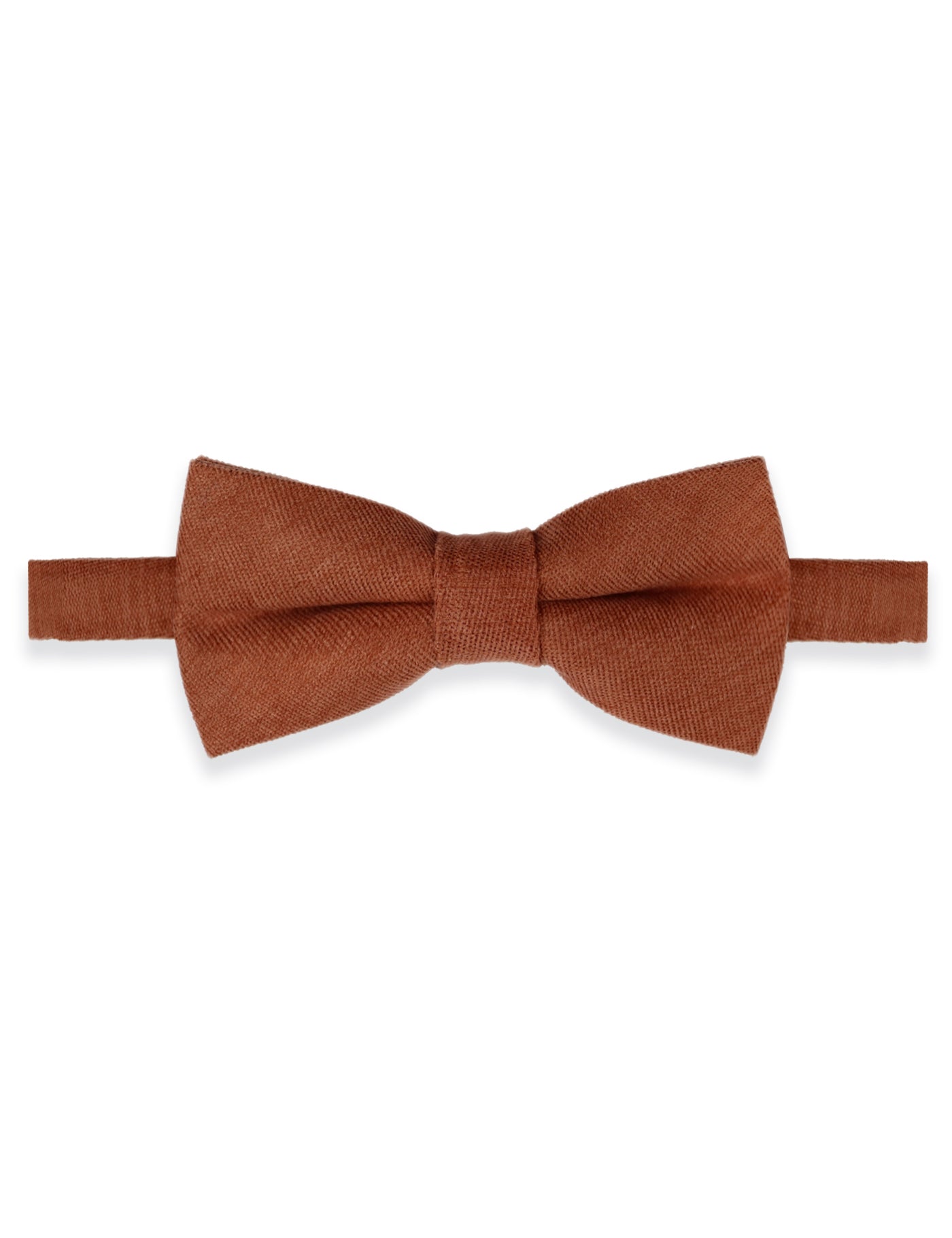 100% Brushed Cotton Bow Tie - Burnt Orange