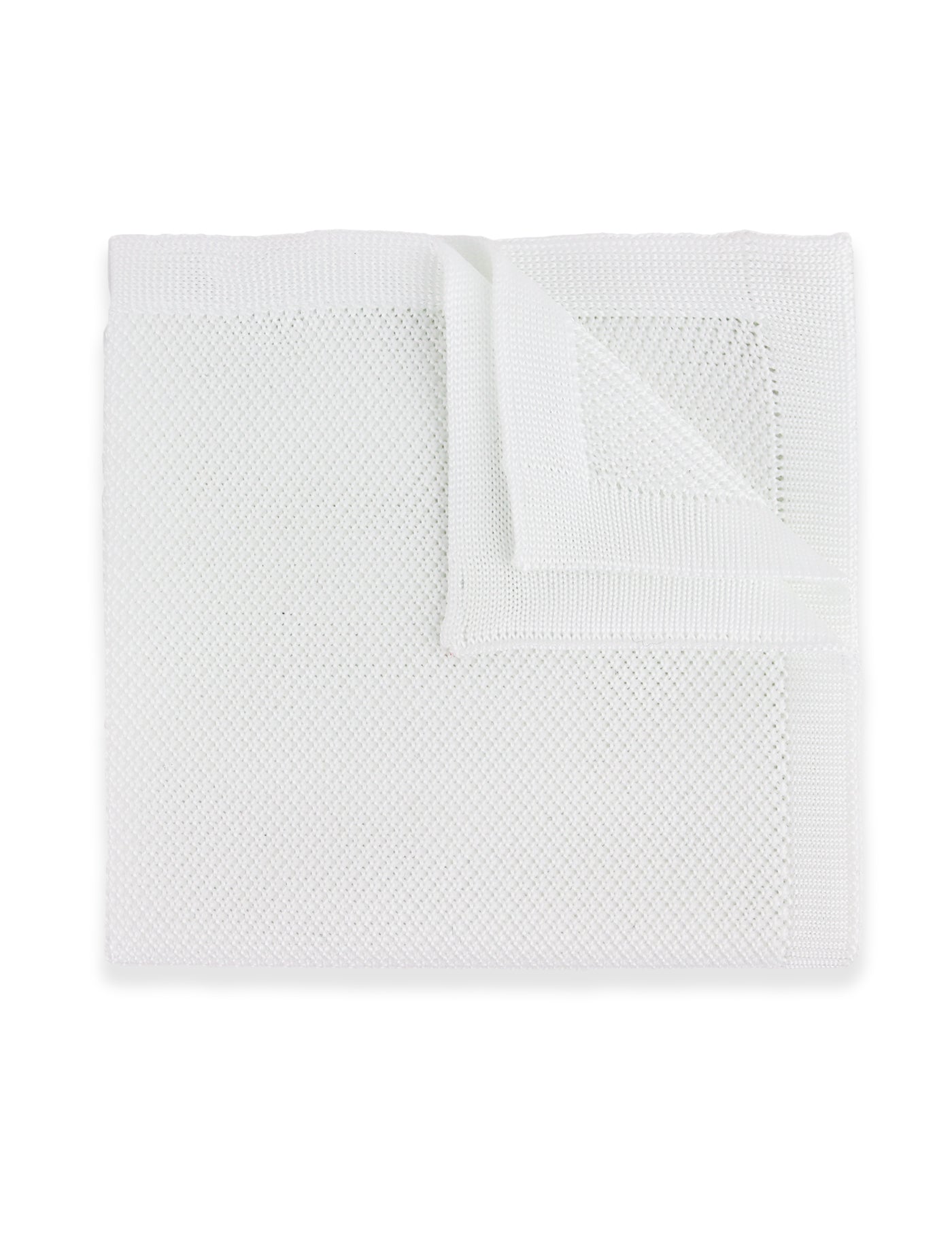 Knitted Pocket Square - White