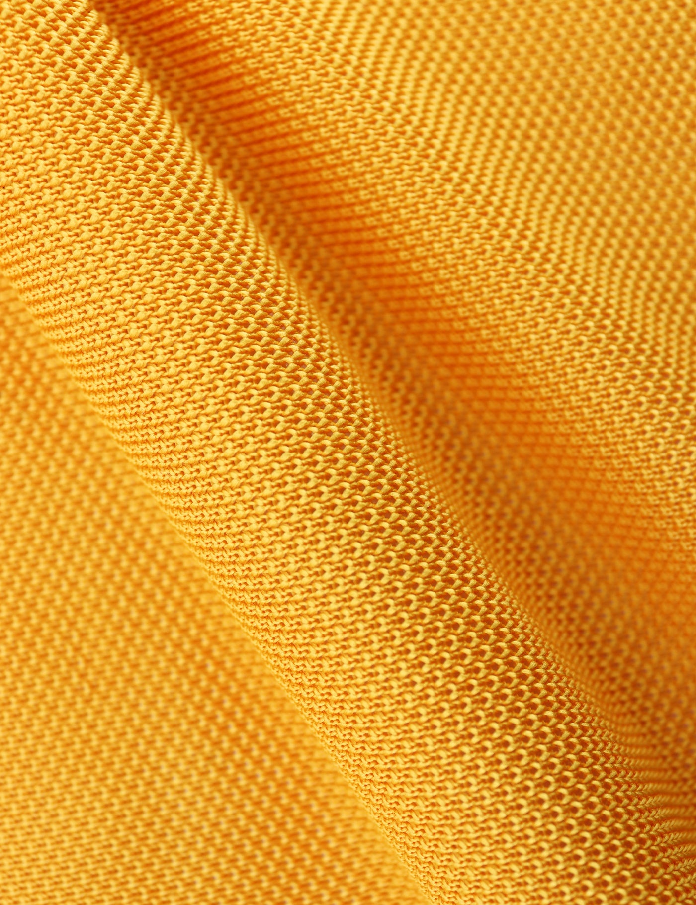 100% Polyester Square End Knitted Tie - Mustard Yellow