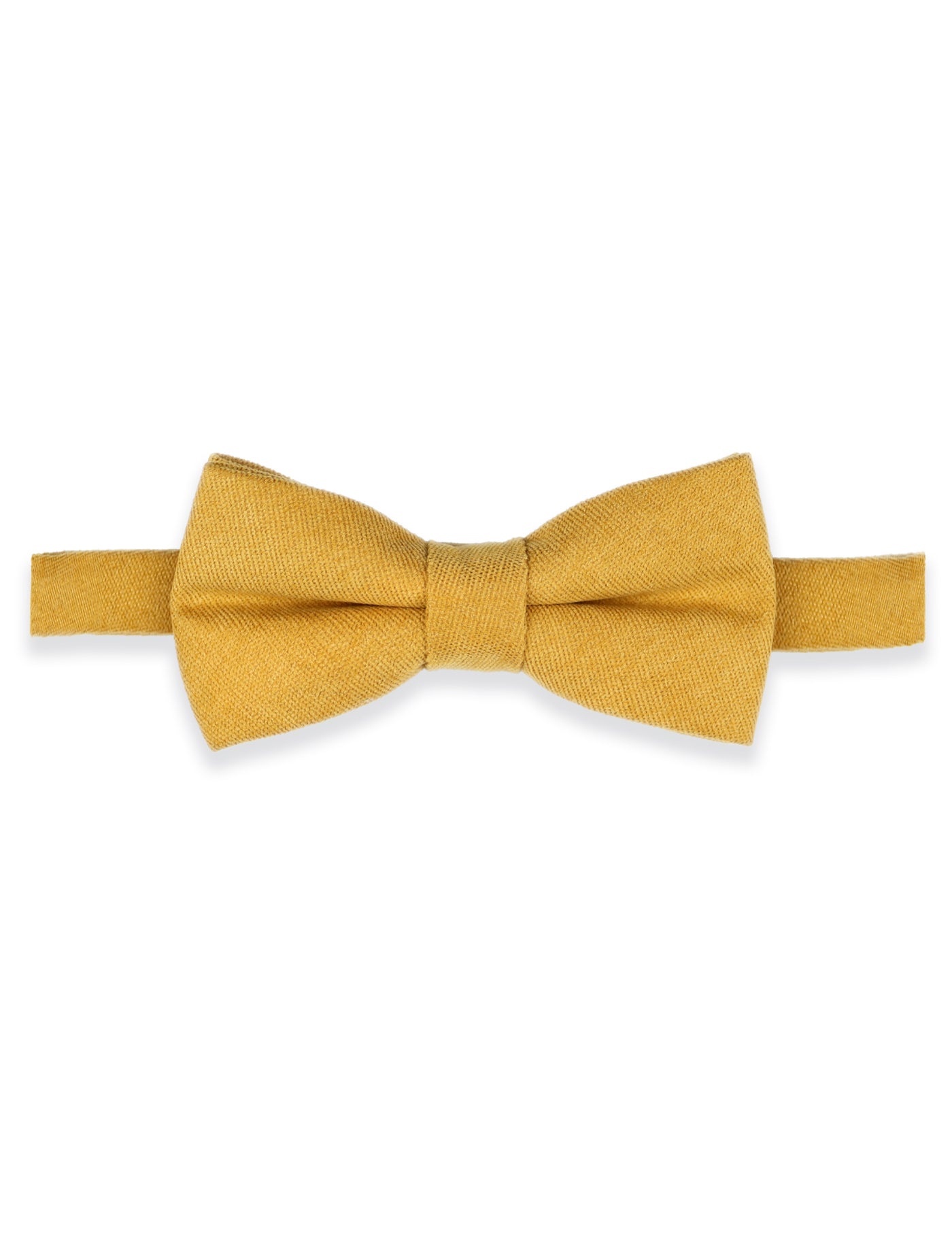 100% Brushed Cotton Tie - Mustard Yellow