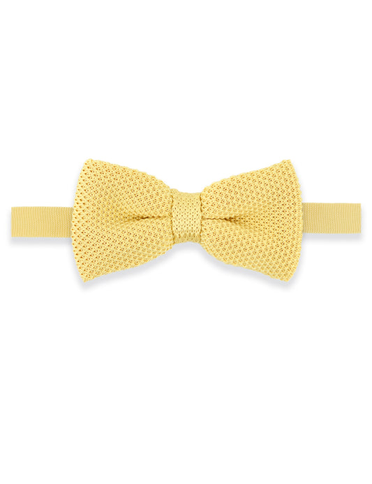 100% Polyester Knitted Child Bow Tie - Pastel Yellow