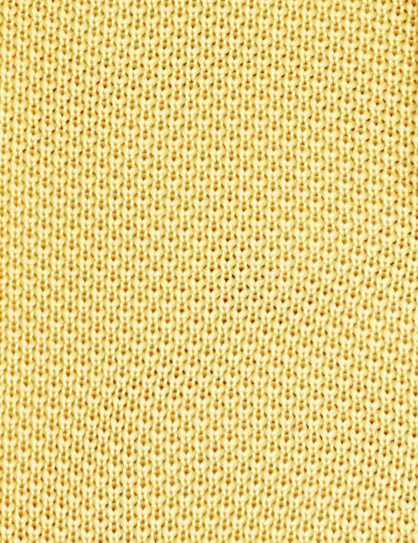 100% Polyester Square End Knitted Tie - Pastel Yellow