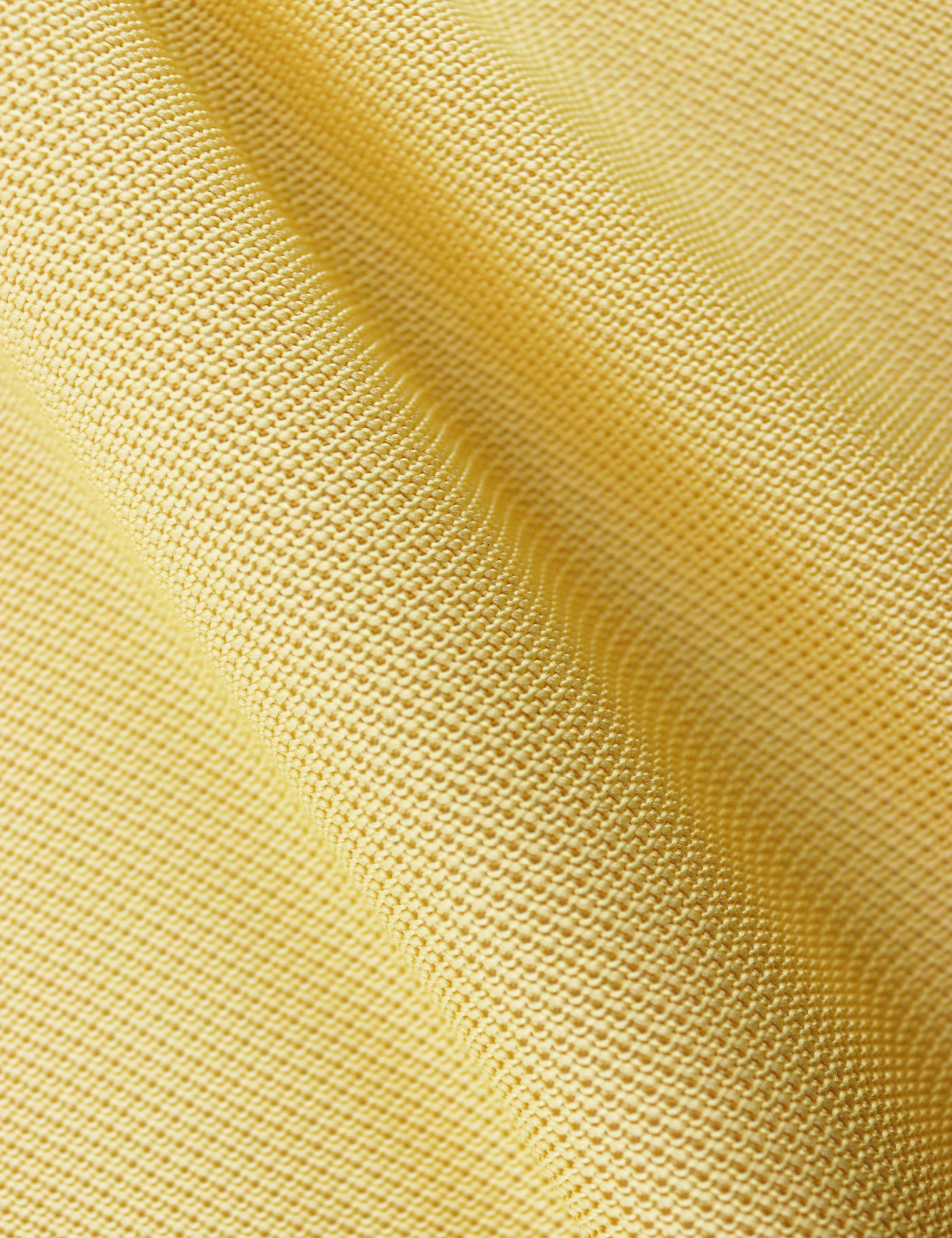 100% Polyester Square End Knitted Tie - Pastel Yellow