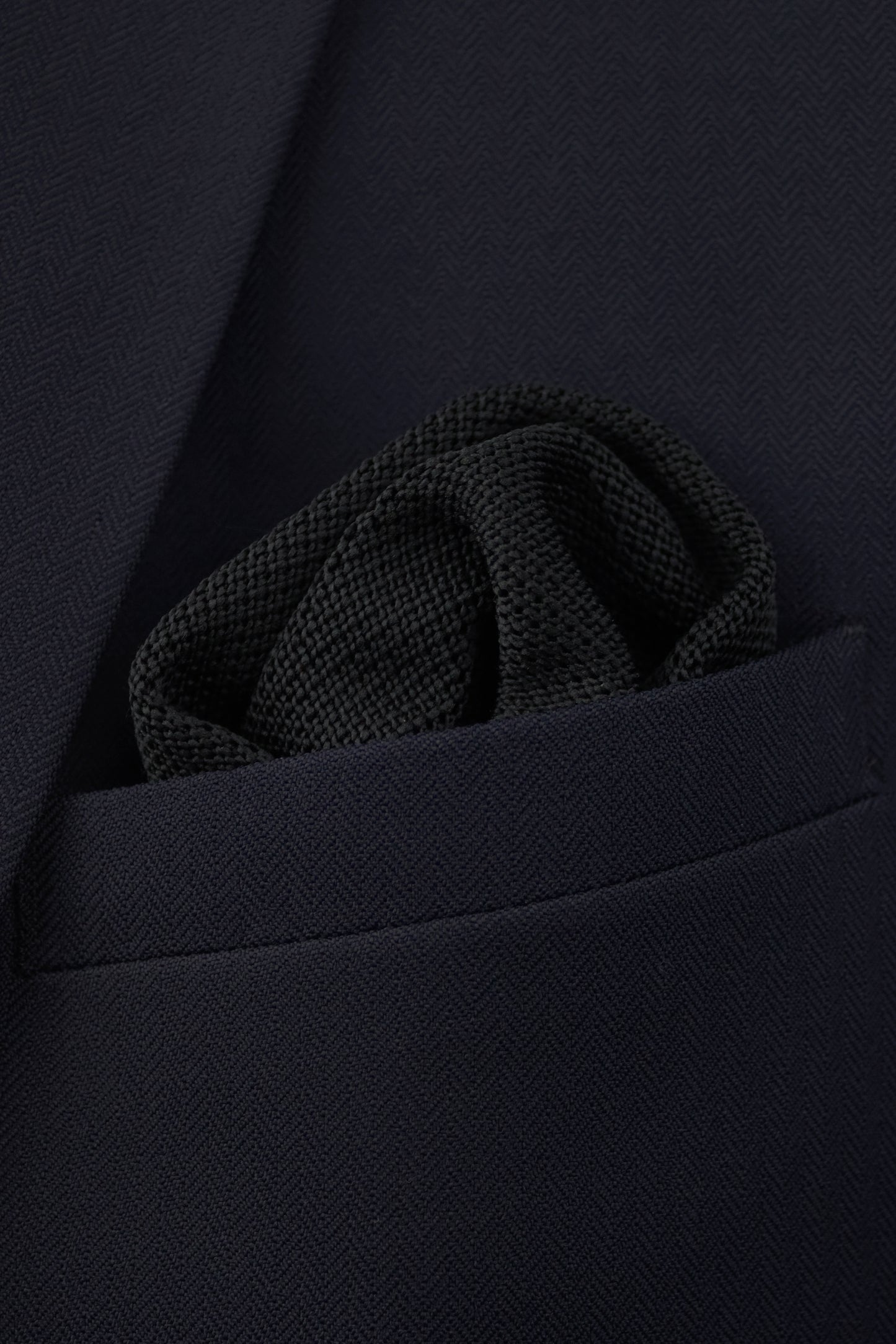 100% Polyester Square End Knitted Tie - Black