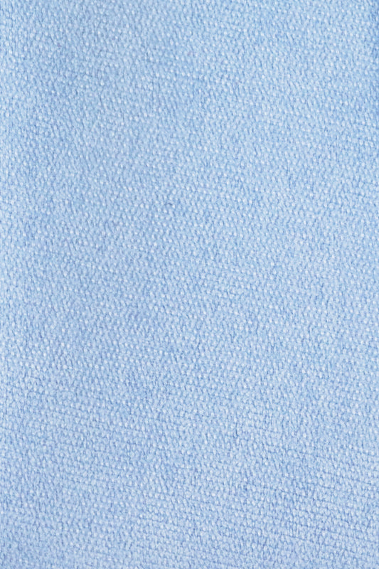 100% Brushed Cotton Suede Tie - Blue