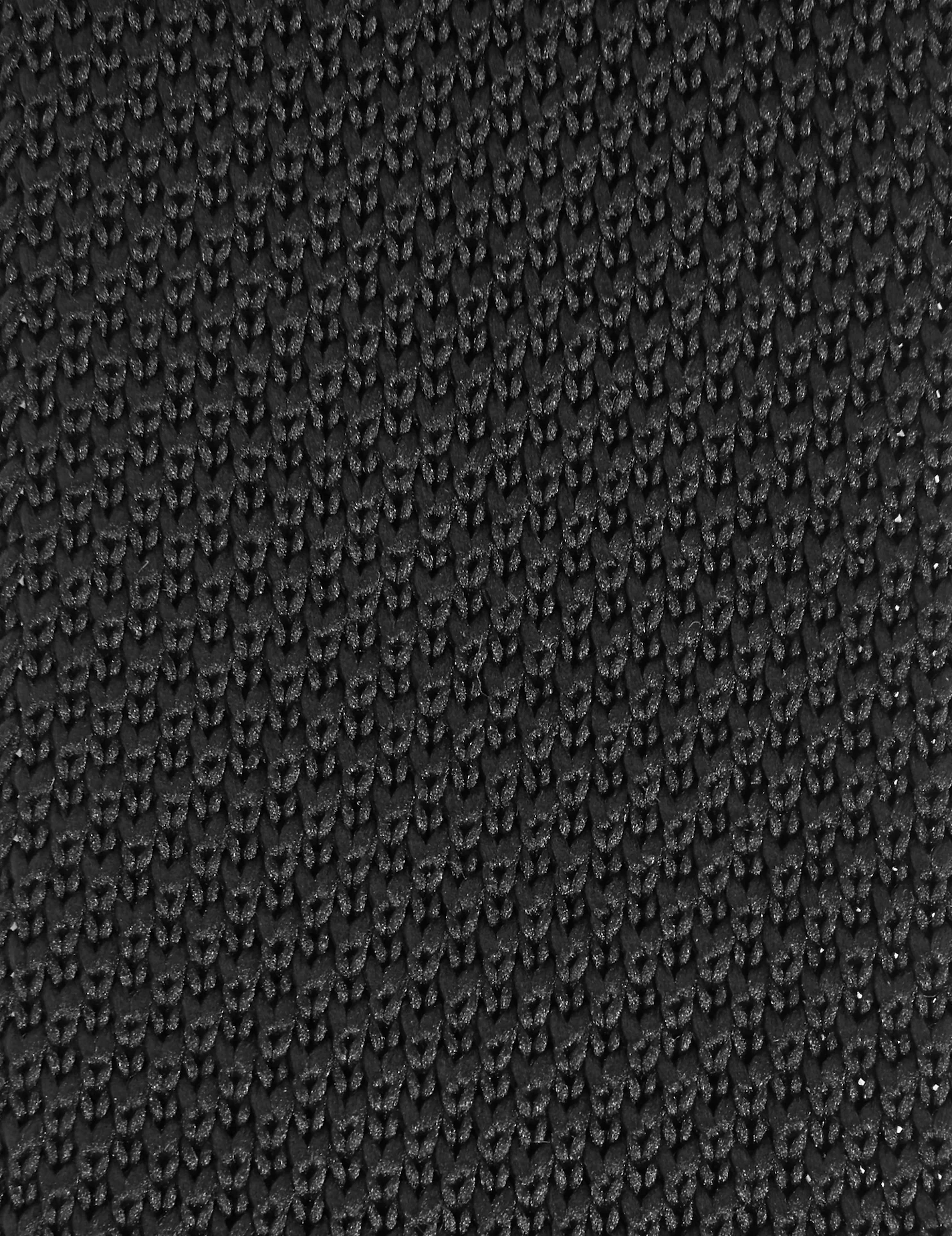 100% Polyester Knitted Pocket Square - Black