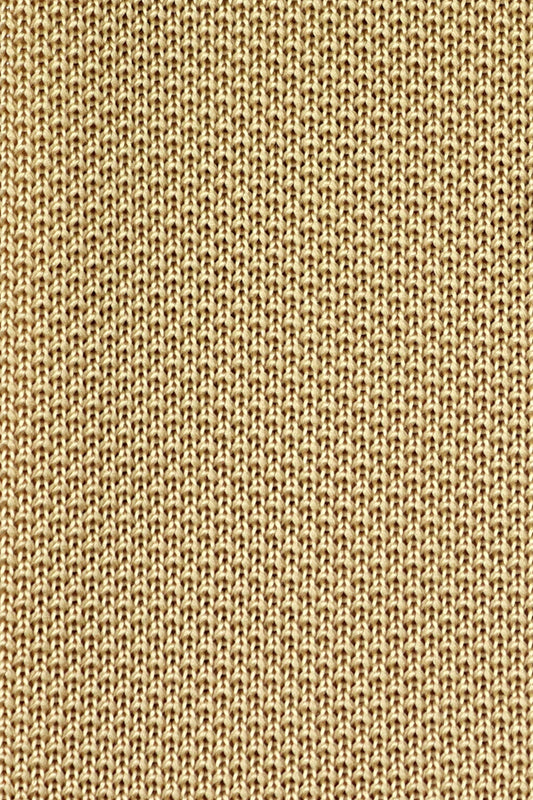 100% Polyester Diamond End Knitted Tie - Beige