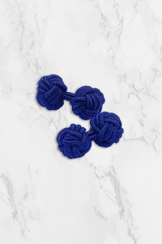 Knot Cufflinks - Royal Blue