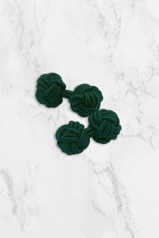 Knot Cufflinks - Dark Green