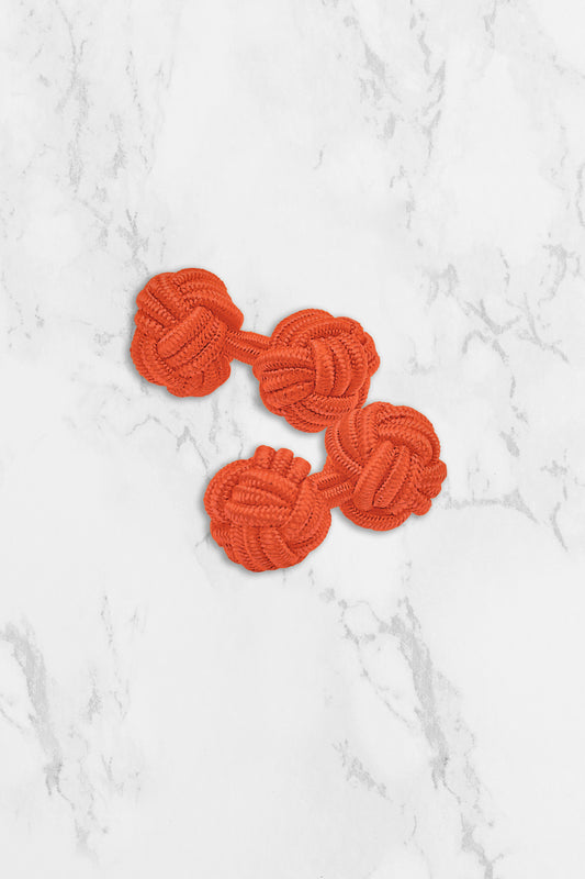 Knot Cufflinks - Orange