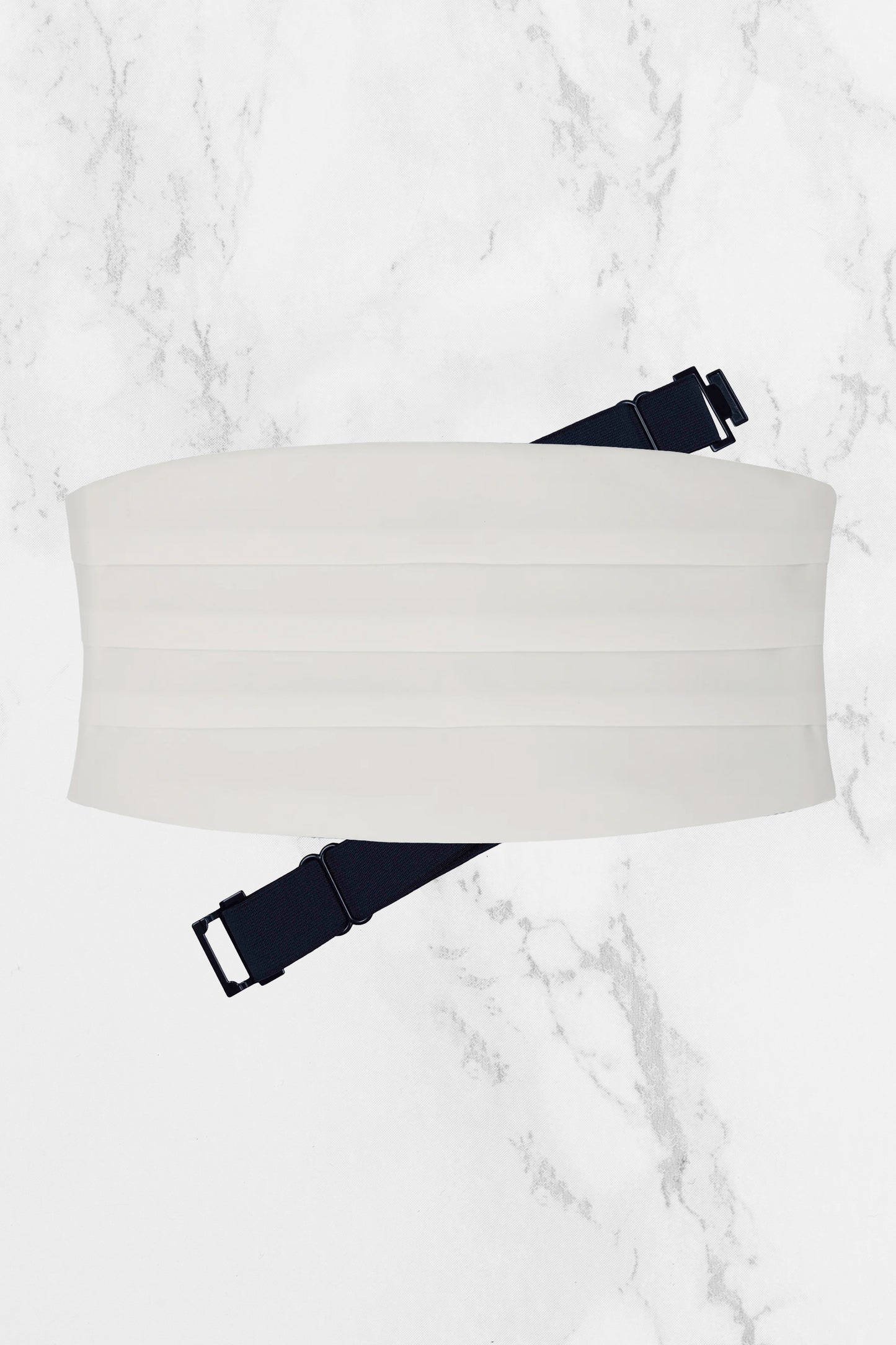 Tuxedo Cummerbund - White