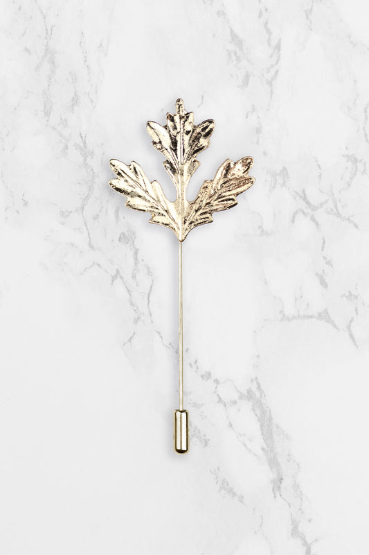 Maple Leaf Lapel Pin - Gold