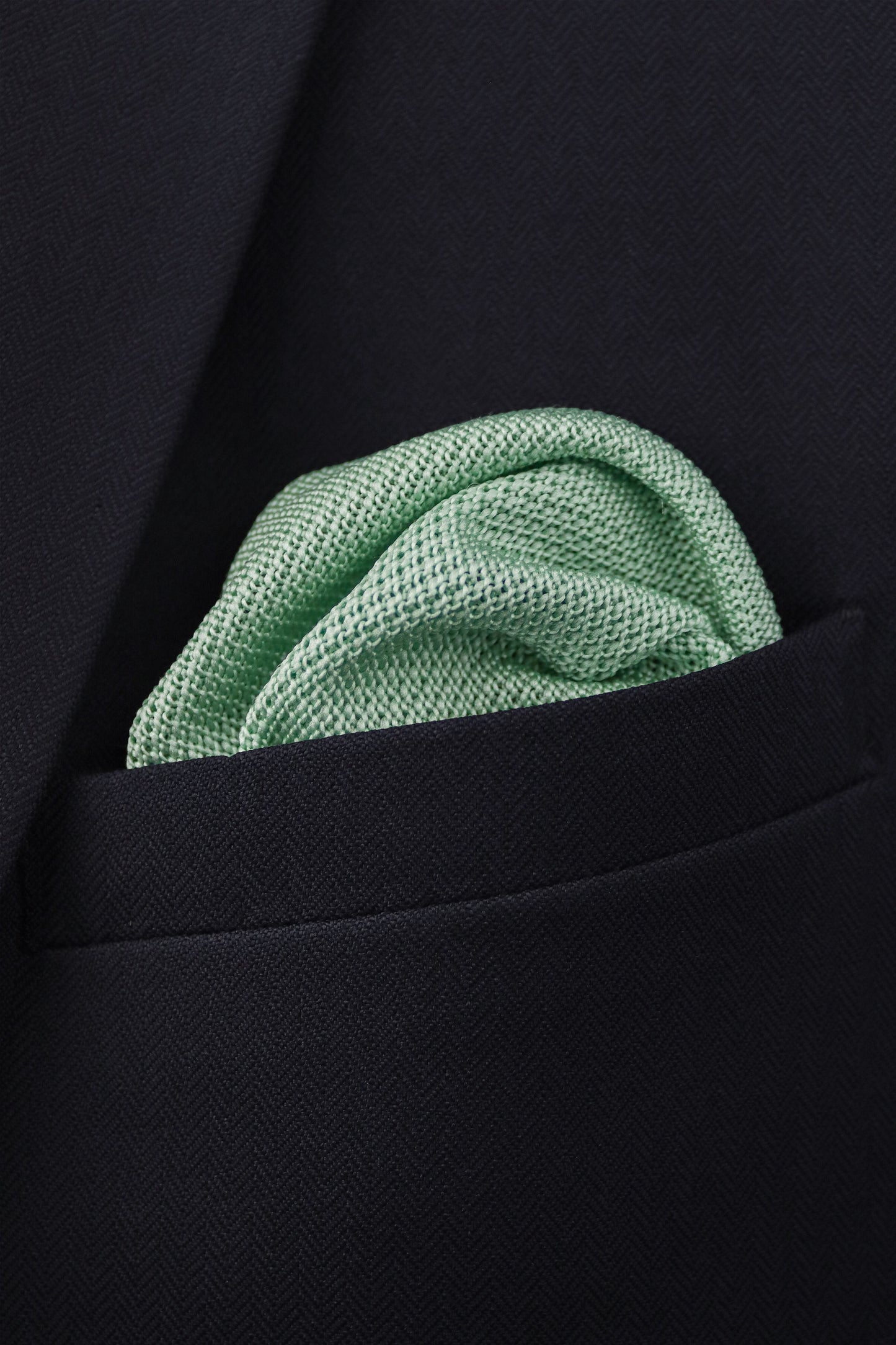 100% Polyester Diamond End Knitted Tie - Sage Green